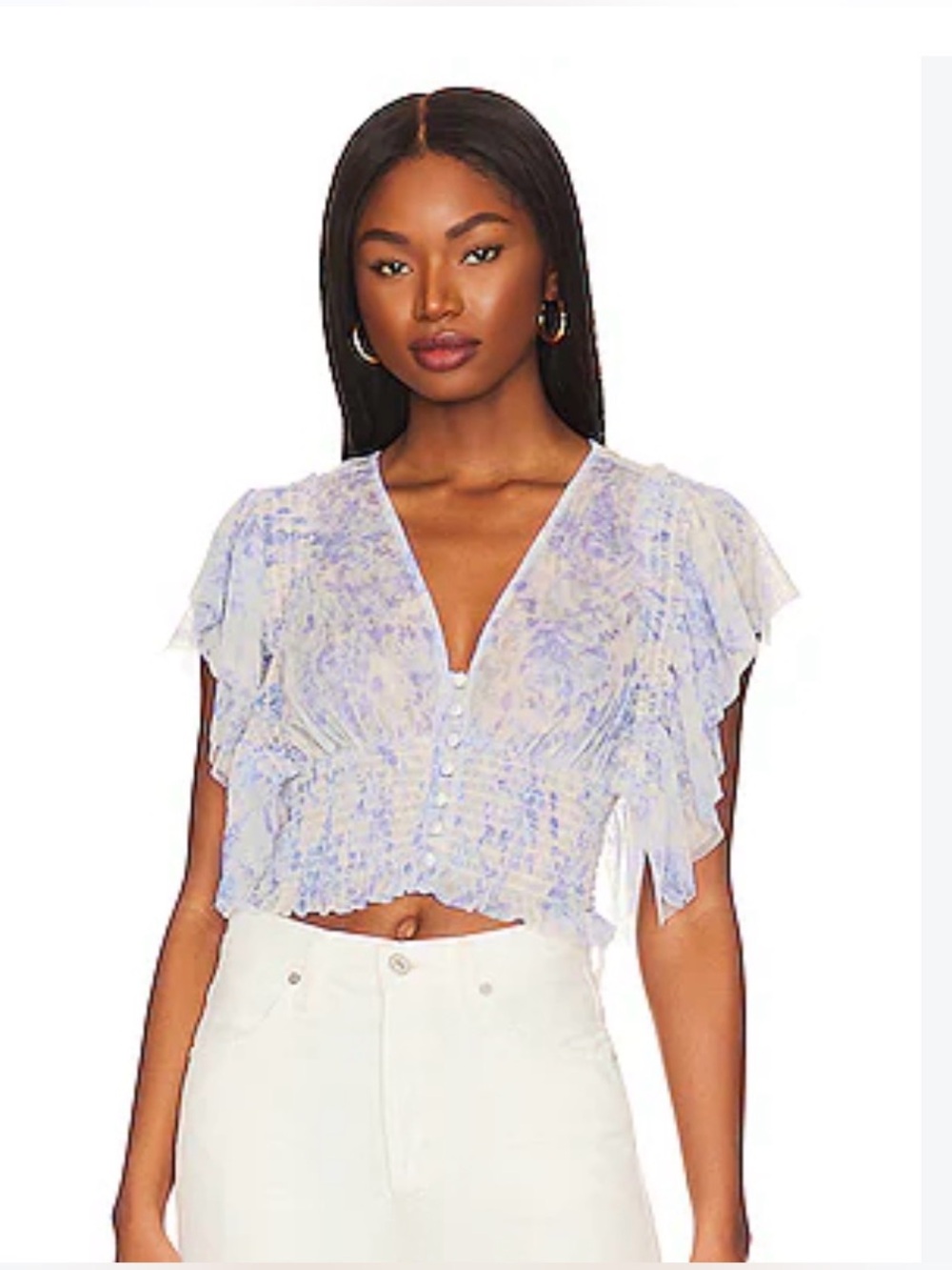Free People Sugar Top in porcelain combo